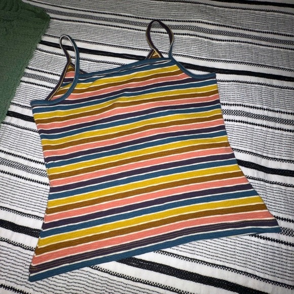 Madewell Striped Cami Tank Top Womens Medium V Neck Sleeveless - Picture 7 of 7